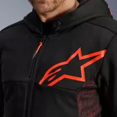 Pánská mikina na moto 2025 Alpinestars Chrome Air sport black/fluo red