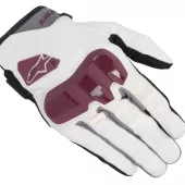 Dámské rukavice na moto 2025 Alpinestars Chrome off white/burgundy