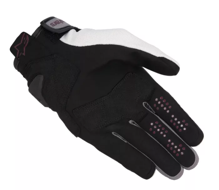 Dámské rukavice na moto 2025 Alpinestars Chrome off white/burgundy