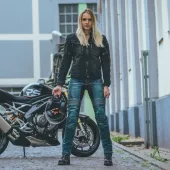 Dámské kalhoty Trilobite Parado Circuit slim fit blue level 2