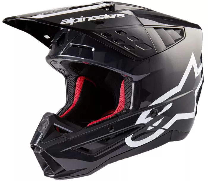 Motokrosová helma 2025 Alpinestars SM5 Corp black/grey glossy helmet