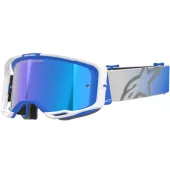 Brýle na motokros 2025 Alpinestars Vision 8 Corp blue/white/mirror blue