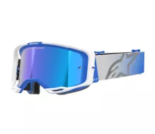 Brýle na motokros 2025 Alpinestars Vision 8 Corp blue/white/mirror blue