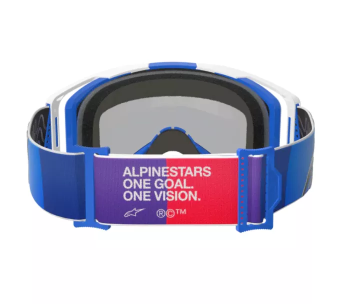 Brýle na motokros 2025 Alpinestars Vision 8 Corp blue/white/mirror blue