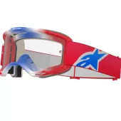 Brýle na moto 2025 Alpinestars Vision 5 Corp red/white/blue/clear