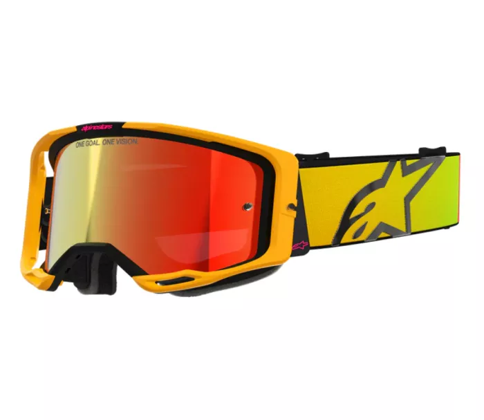 Motokrosové brýle 2025 Alpinestars Vision 8 Corp orange yellow pink/mirror gold