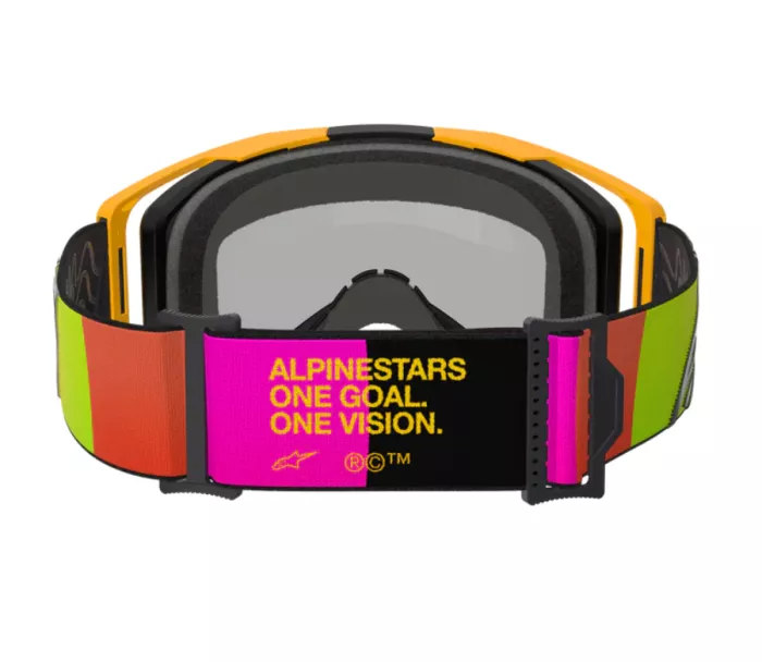 Motokrosové brýle 2025 Alpinestars Vision 8 Corp orange yellow pink/mirror gold