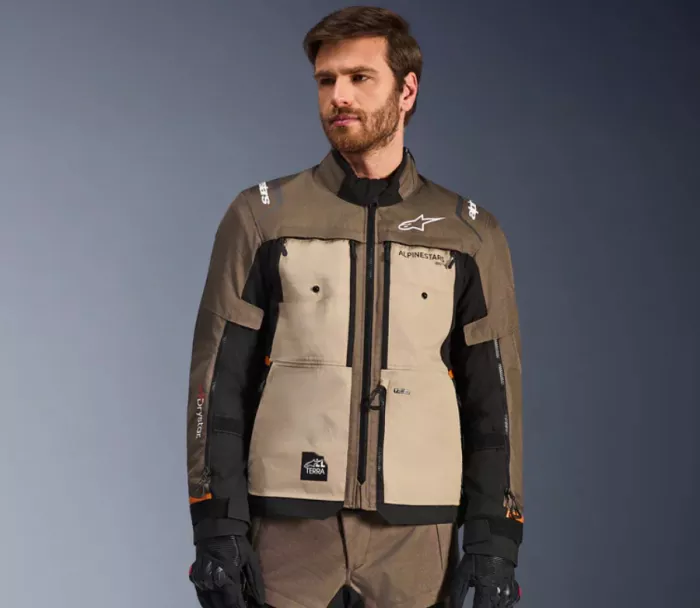 Bunda na moto Alpinestars Cusco drystar walnut/aluminium/black