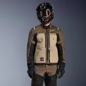 Bunda na moto Alpinestars Cusco drystar walnut/aluminium/black