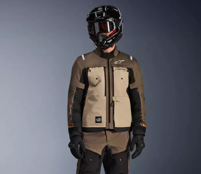 Bunda na moto Alpinestars Cusco drystar walnut/aluminium/black