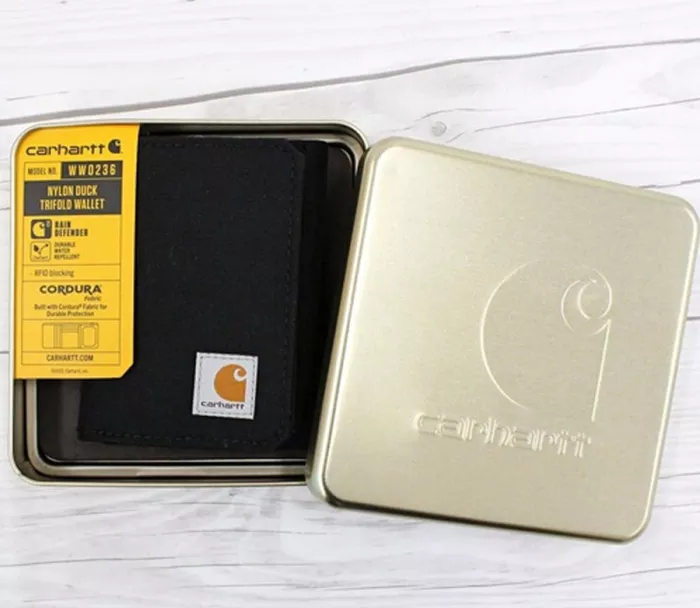 Peněženka CARHARTT NYLON DUCK TRIFOLD BLACK