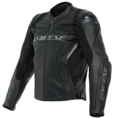 Bunda na motorku Dainese RACING 4 LEATHER JACKET BLACK/BLACK
