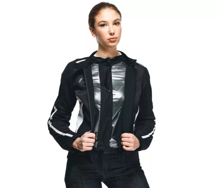 Dámská bunda Dainese HYDRAFLUX 2 AIR D-DRY® BLACK/BLACK/WHITE