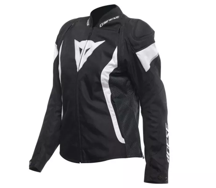 Dámská bunda na moto Dainese AVRO 5 TEX BLACK/WHITE