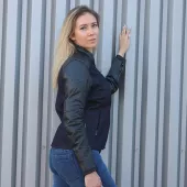 Dámská bunda Nazran Dalope black/blue denim