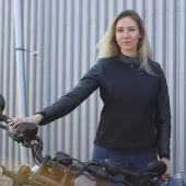 Dámská bunda Nazran Dalope black/blue denim