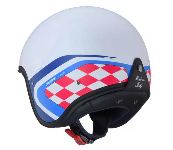 Otevřená helma Caberg Freeride X Daytona matt white/light blue/red