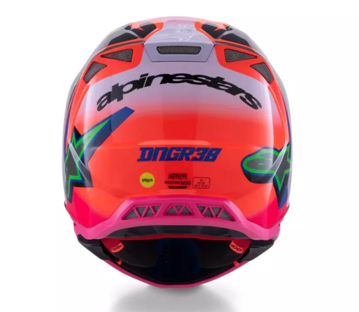Motokrosová helma 2026 Alpinestars Supertech M10 Deegan orange/purple/pink glossy