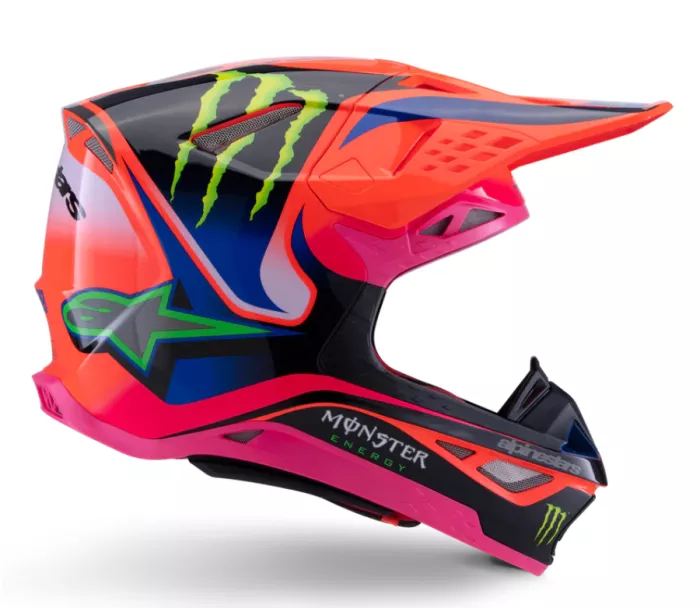 Motokrosová helma 2026 Alpinestars Supertech M10 Deegan orange/purple/pink glossy