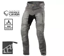 Pánské džíny na moto Trilobite Parado doublelayer AAA slim fit light grey level 2