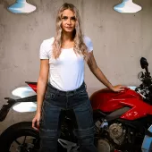 Dámské džíny Trilobite Parado doublelayer AAA slim fit ladies jeans blue level 2