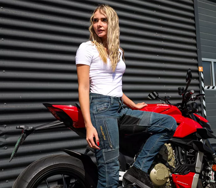 Dámské džíny Trilobite Parado doublelayer AAA slim fit ladies jeans blue level 2