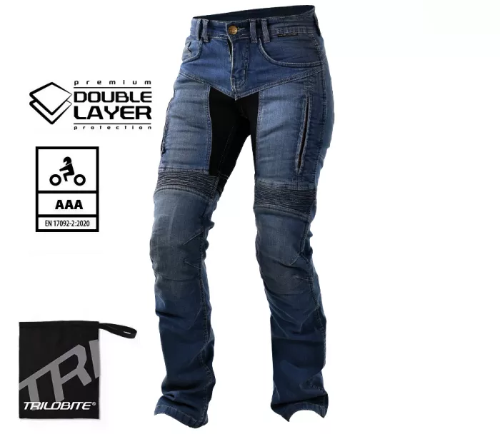 Dámské džíny Trilobite Parado doublelayer AAA regular fit blue level 2 (prodloužené)