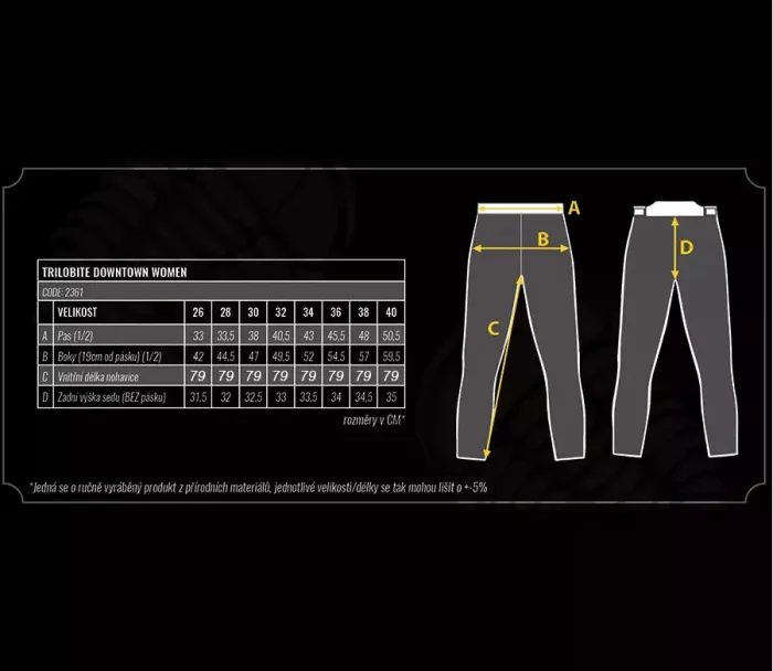 Dámské kalhoty Trilobite Downtown 2.0 monolayer AAA blue jeans