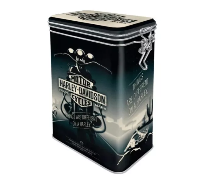 Plechová dóza s klipem Harley-Davidson Things Are Different