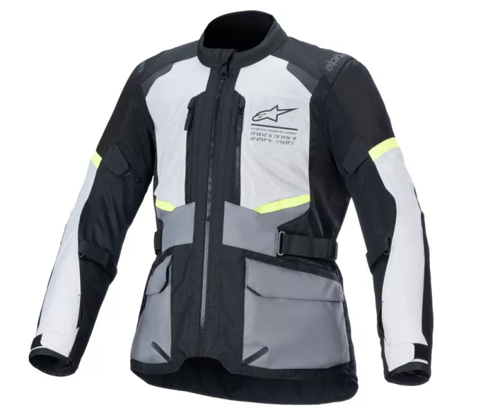 Pánská bunda na moto 2024 Alpinestars Andes Air Drystar ice grey/dark grey/black