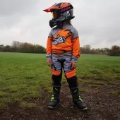Dětské kalhoty XRC MX Ducker grey/orange