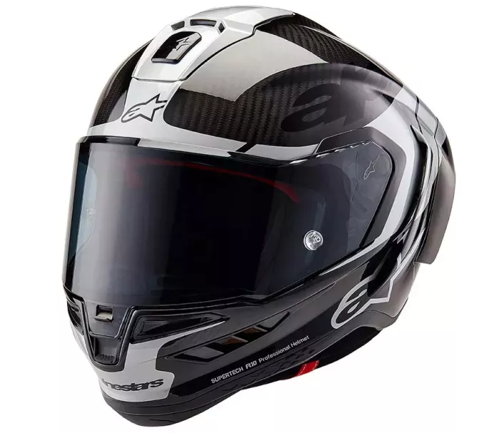 Helma na moto 2024 Alpinestars Supertech R10 Element black/carbon silver/black glossy