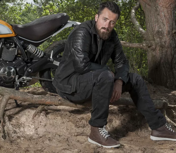 Kevlarové džíny na motocykl Trilobite Acid Scrambler men black
