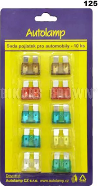 Autolamp 3-30A sada plochých pojistek 641110