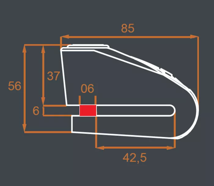 Kotoučový zámek na moto Kovix KAL 6