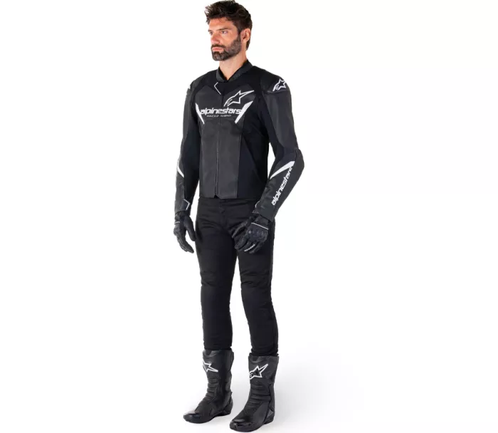Pánská bunda na moto 2025 Alpinestars Faster V3 black/white