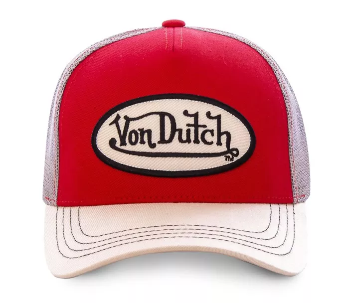Kšiltovka Von Dutch Baseball homme avec filet red/white