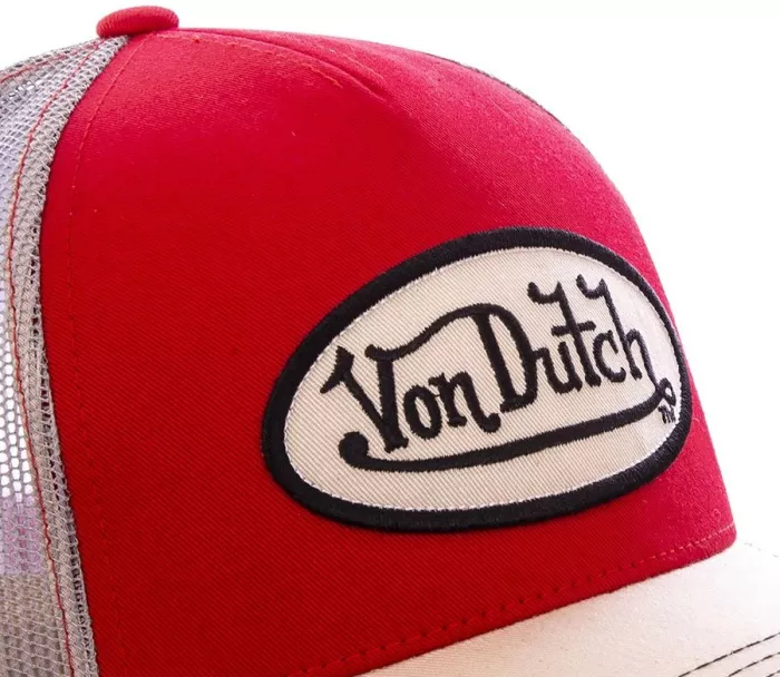 Kšiltovka Von Dutch Baseball homme avec filet red/white