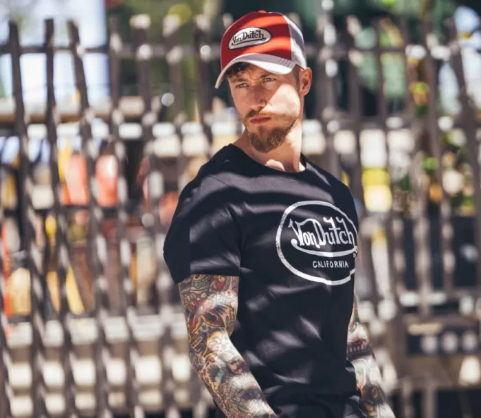 Kšiltovka Von Dutch Baseball homme avec filet red/white