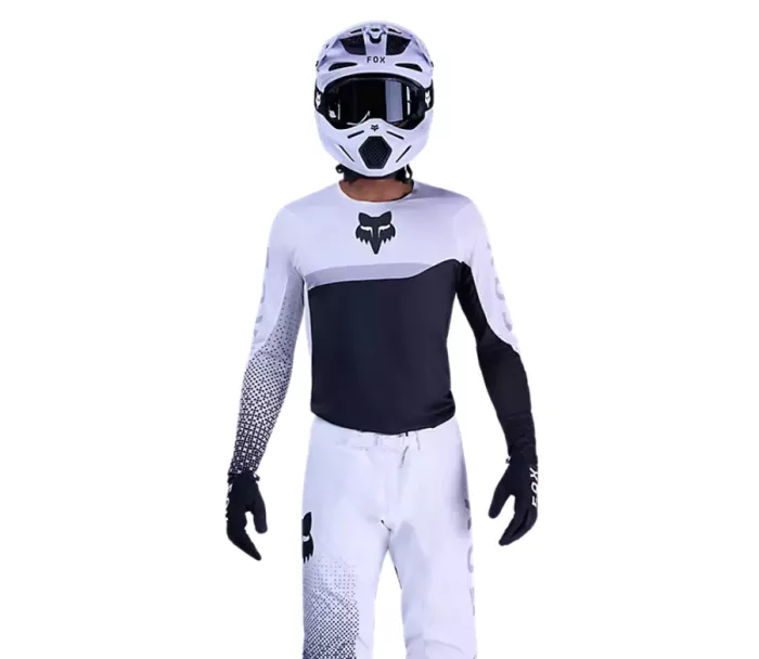 Dres na motokros Fox Flexair Fracture White/Black