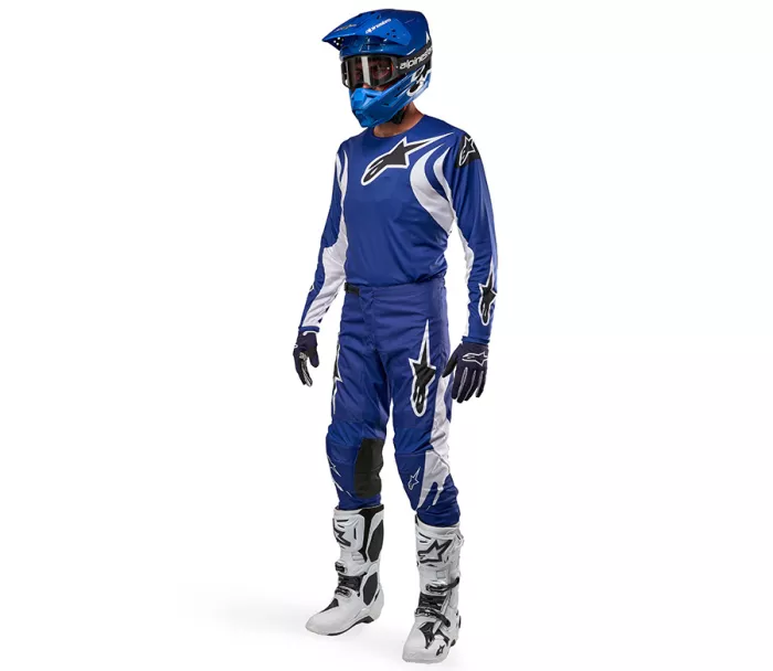 Motokrosový dres 2024 Alpinestars Fluid Lucent blue ray/white
