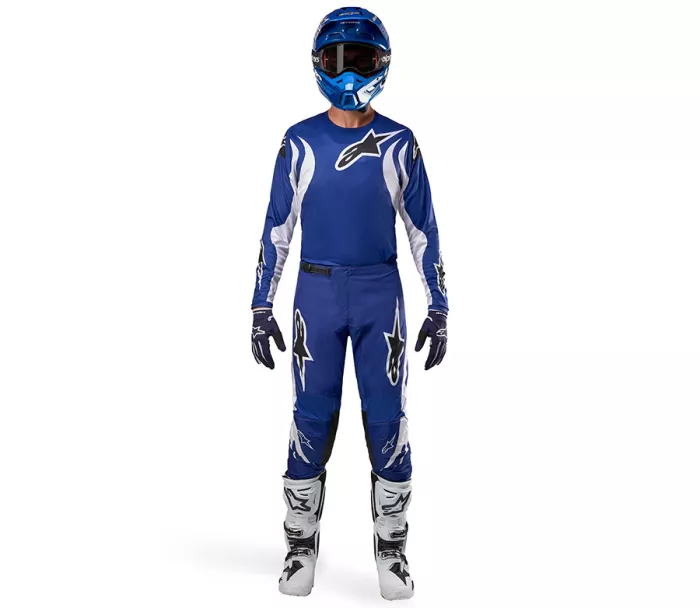 Motokrosový dres 2024 Alpinestars Fluid Lucent blue ray/white