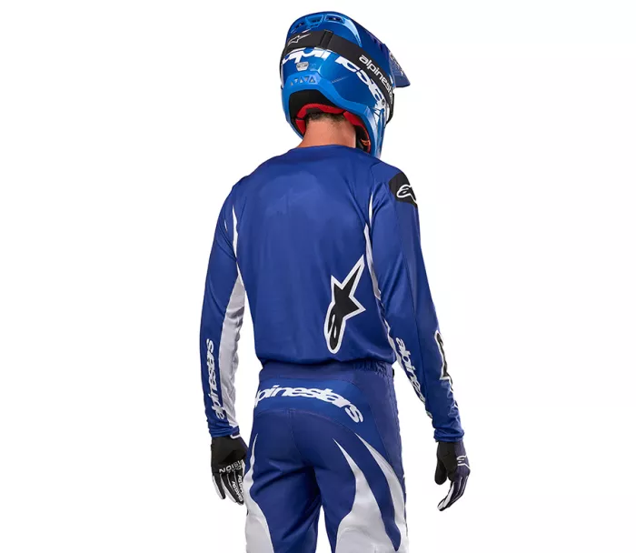 Motokrosový dres 2024 Alpinestars Fluid Lucent blue ray/white