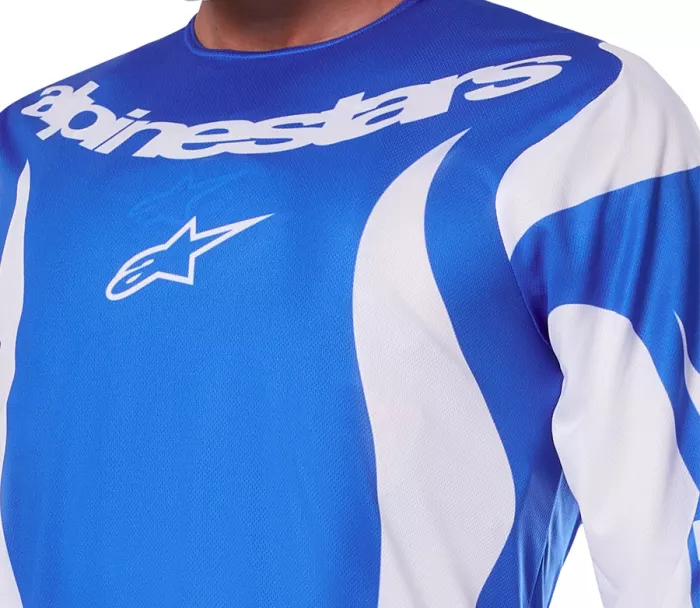 Motokrosový dres 2025 Alpinestars Fluid Haul blue/white