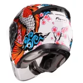 Otevřená helma Caberg FLYON II KOI white/red/orange/blue