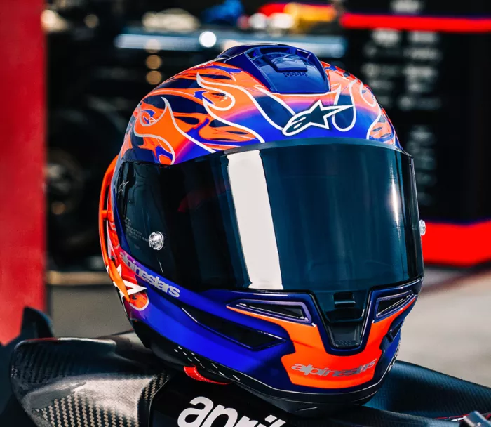 Závodní helma 2026 Alpinestars  Supertech R10 Flyte purple/red glossy