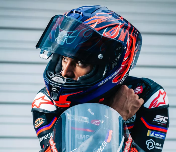 Závodní helma 2026 Alpinestars  Supertech R10 Flyte purple/red glossy