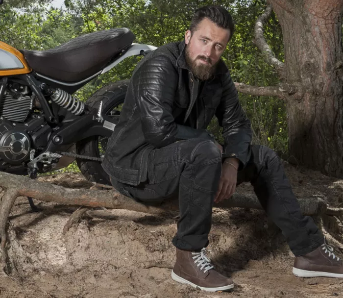 Bunda na motorku Trilobite Acid Scrambler black