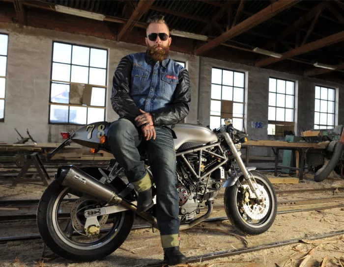 Bunda na motocykl Rusty Pistons RPJAM22 Rutland men black