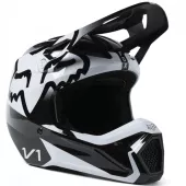 Dětská motokrosová helma Fox Yth V1 Leed Helmet Dot/Ece Black/White